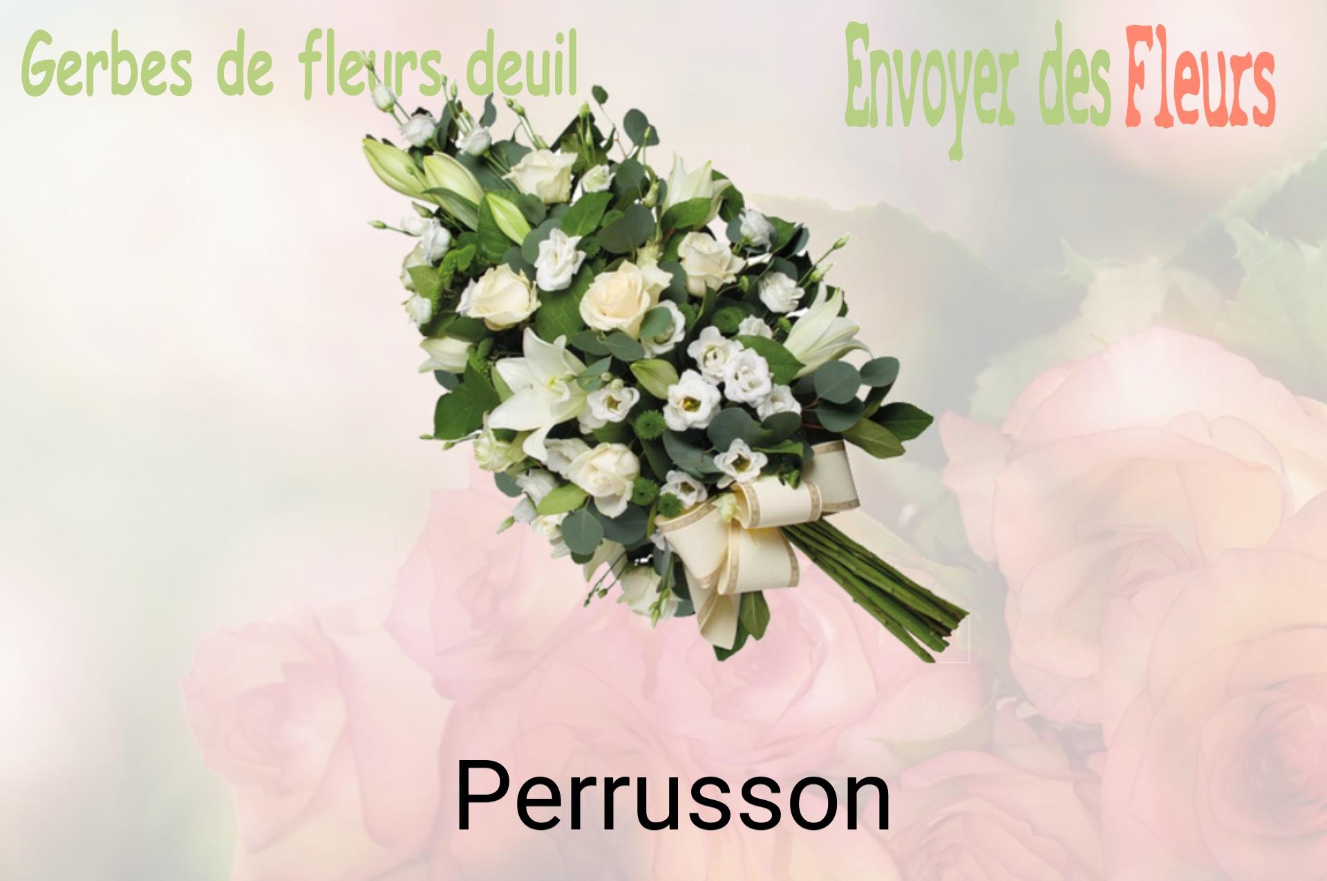 Gerbe de fleurs de deuil livrée à Perrusson